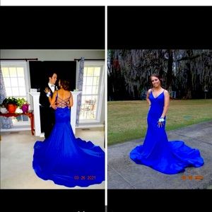 Super cute royal blue stretchy dress!!!